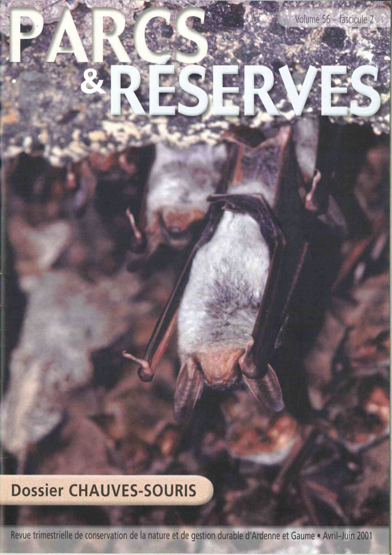 Parcs & Réserves - volume 56 - Fascicule 2- 2001 - Dossier Chauves -souris