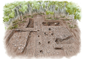 Le site archéologique des Walleux © Claire Motz Illustration