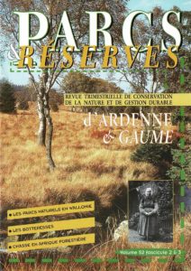 Couverture de la revue : Les parcs naturels en Wallonie. Les botteleuses. Chasse en Afrique forestière.